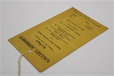 1951 Ben Hogan 'National Open Champion' Exhibition Golf Match Ticket - Dallas Country Club