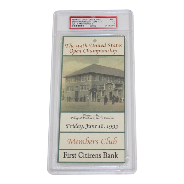 1999 US Open at Pinehurst No. 2 Full Ticket - Payne Win PSA 5 #24720007