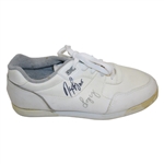Nancy Lopez Signed 'Nancy Lopez' Signature Golf Shoe Metal Cleat JSA ALOA