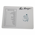 Gene Sarazen Signed Augusta National Scorecard JSA ALOA