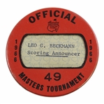 1966 Masters Tournament Official Badge #49 – Nicklaus Win