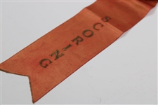 1962 US Open at Oakmont CC PGA Pro Scoring Badge Ribbon #35 – Nicklaus First Win!
