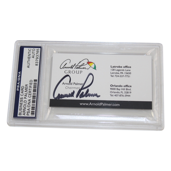 Arnold Palmer Signed ‘Arnold Palmer Group’ Business Card PSA #8793765