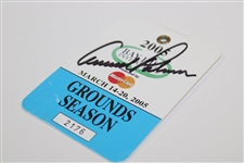 Arnold Palmer Signed 2005 Bay Hill Invitational Grounds Season badge JSA #S42407