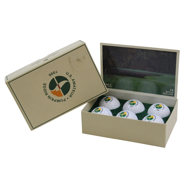 1996 US Amateur at Pumpkin Ridge Golf Ball Set of 6 In Original Box - Tiger Win