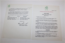 1958 Masters Press, Radio & TV Broadcast ANGC w/ 'Hogan & Nelson Day' Release Packet