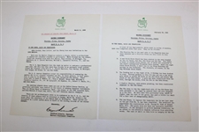1958 Masters Press, Radio & TV Broadcast ANGC w/ 'Hogan & Nelson Day' Release Packet