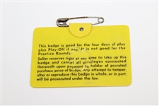 1969 Masters Tournament Series Badge #5307 - George Archer Winner