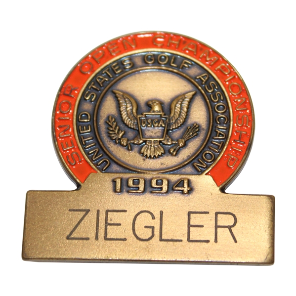 1994 US Senior Open at Pinehurst No. 2 Contestant Badge - Larry Ziegler