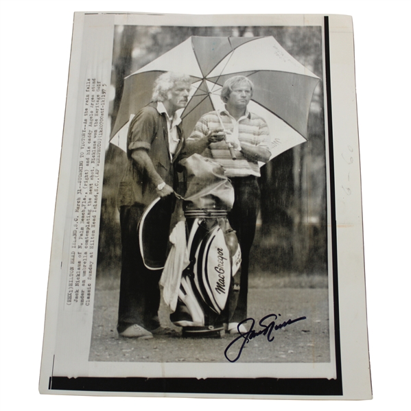 Jack Nicklaus Signed 1975 Heritage Classic Championship Photo JSA ALOA