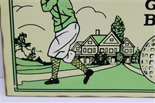 Vintage Themed Black Diamond Golf Ball Metal Advertising Hanging Sign