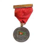 The Ardsley Golf Club, Ardsley NY Green & Red Enameled Flag Unmarked Medal w/Ribbon