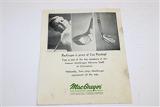 Tom Weiskopf Signed Tom Weiskopf Day Dinner Program JSA ALOA