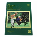 1996 St. Simon Island Phone Book Signed by Residents Mark & Davis Love JSA ALOA