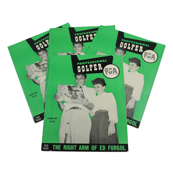 Ed Furgols Group of Four (4) 1948 Professional Golfer The Right Arm of Ed Fugol Magazines - January