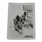 Ed Furgols 1947 Original Photo of Nick & Himself at Surf & Sand Beach - December