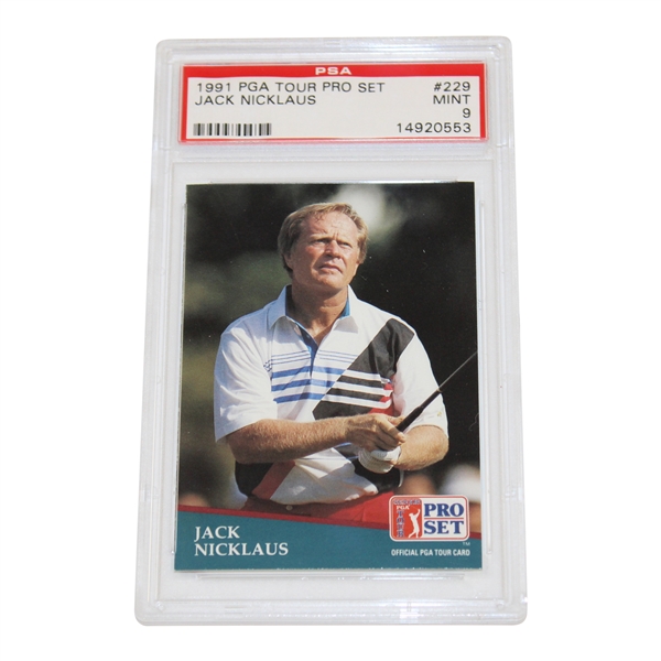 Jack Nicklaus 1991 PGA Tour Pro Set Card #229 PSA 9 MINT #14920553