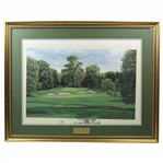 1992 Linda Hartough Ltd Ed 914/1250 10th Hole Winged Foot GC Print Gifted to Jim Frick - Framed