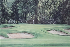 1992 Linda Hartough Ltd Ed 914/1250 10th Hole Winged Foot GC Print Gifted to Jim Frick - Framed