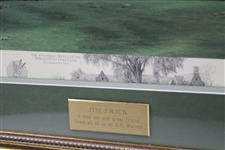1992 Linda Hartough Ltd Ed 914/1250 10th Hole Winged Foot GC Print Gifted to Jim Frick - Framed