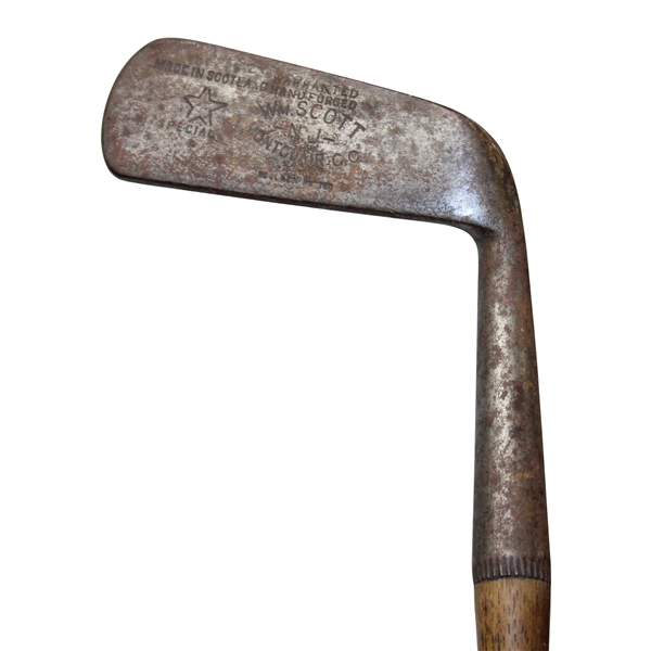 W.M. Scott N.J. Montclair Co. Special Warranted Hand Forged Putter 