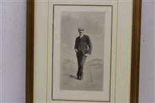 Mr C. Hutchings Copywright Elliott & Fry Drawing - Framed