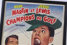 Dean Martin & Jerry Lewis Champions of Golf Dutch Language Movie Poster - Framed