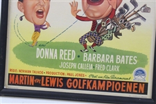 Dean Martin & Jerry Lewis Champions of Golf Dutch Language Movie Poster - Framed