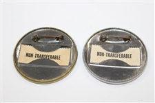1976 & 1977 Masters Tournament Working Press Badges #250 & #277