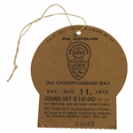 1973 PGA Championship 3rd Round Ticket #13065 Jack Nicklaus Canterbury GC