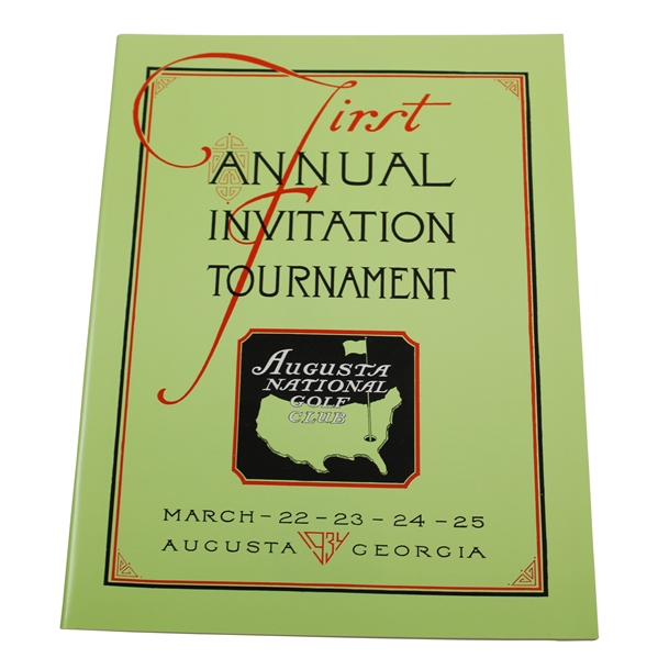 1934 Augusta First Annual Invitation Tournament Reproduction Program