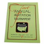 1934 Augusta First Annual Invitation Tournament Reproduction Program