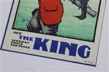 Circa 1910 On The Links Advertising Poster For The King w/ Collecting Categories From the Day