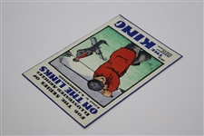 Circa 1910 On The Links Advertising Poster For The King w/ Collecting Categories From the Day