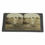 Bobby Jones At the Finish of the Swing - Wood Club Keystone Stereoscope Photo