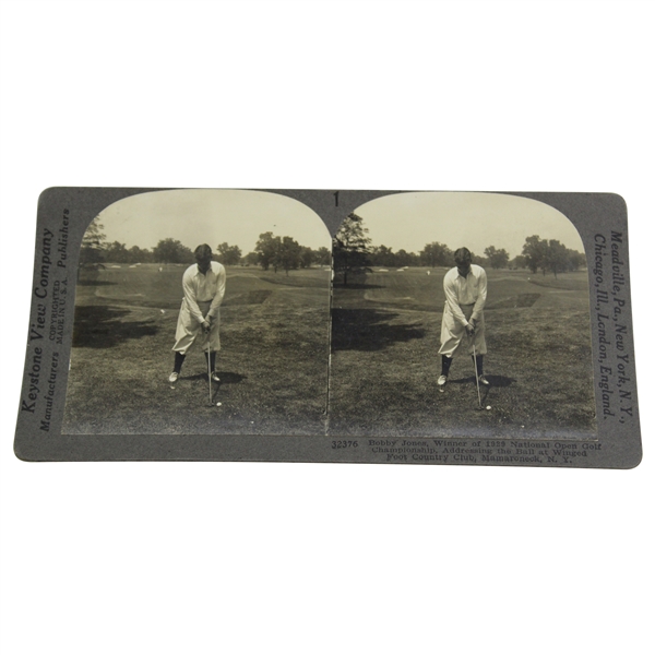 Bobby Jones Adressing The Ball Keystone Stereoscope Photo