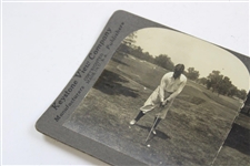 Bobby Jones 'Adressing The Ball' Keystone Stereoscope Photo