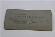 Bobby Jones 'Adressing The Ball' Keystone Stereoscope Photo