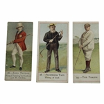 Three (3) 1900 Copes Golfers Tobacco Cards - JH Taylor/Professor Tait/The Parson