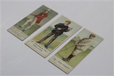Three (3) 1900 Cope's Golfers Tobacco Cards - JH Taylor/Professor Tait/The Parson