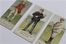 Three (3) 1900 Cope's Golfers Tobacco Cards - JH Taylor/Professor Tait/The Parson