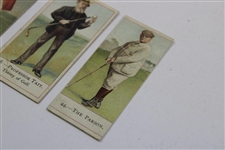 Three (3) 1900 Cope's Golfers Tobacco Cards - JH Taylor/Professor Tait/The Parson