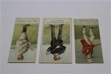 Three (3) 1900 Cope's Golfers Tobacco Cards - JH Taylor/Professor Tait/The Parson