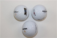 Matt Kuchar, Webb Simpson & Graeme McDowell Signed Golf Balls JSA ALOA