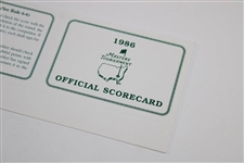1986 Masters Tournament Official Scorecard