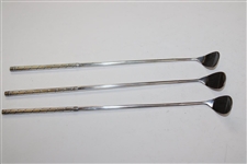 c.1930 Three (3) Mini Silver Golf Clubs by the Alvin Silver Co.