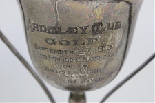 1913 Ardsley Club Mixed Foursome Sterling Silver Trophy Won by Agusta Wrigth & Walter F. Baylis