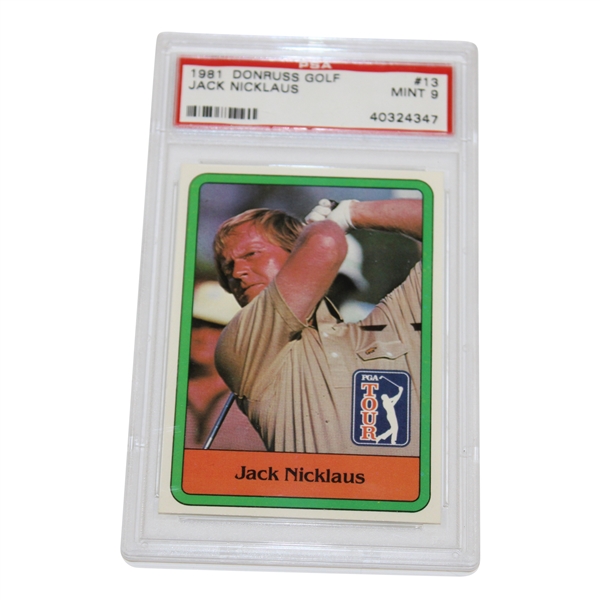 Jack Nicklaus 1981 Donruss Golf Rookie Card PSA Mint 9 #40324347