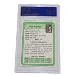 Jack Nicklaus 1981 Donruss Golf Rookie Card PSA Mint 9 #40324347