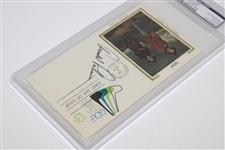 Arnold Palmer Signed 1977 Golf First Day Cover w/ Augusta Stamp PSA #84036364